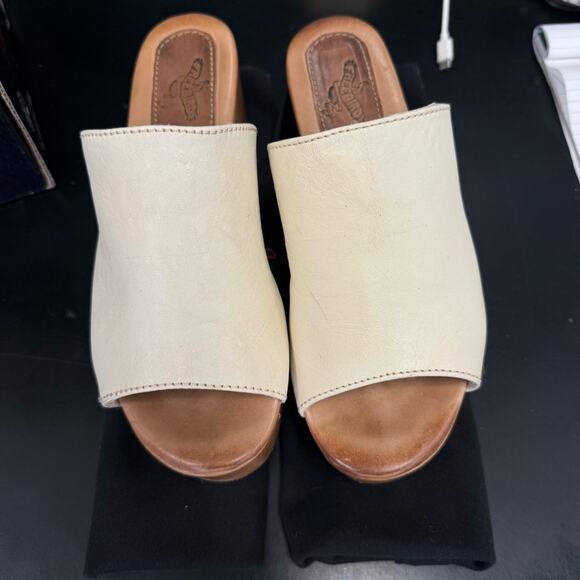 Freebird by Steven Cream and Brown Platform Mules - Picture 5 of 6